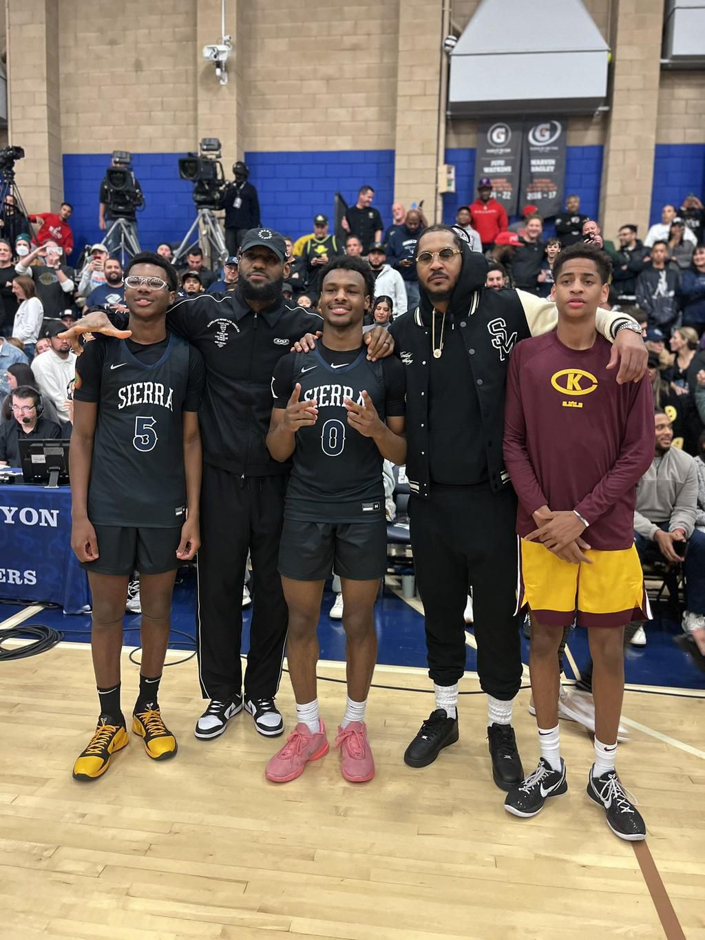 Kian Anthony represented Christ the King at Chatsworth, CA with Bronny James featuring for the famed Sierra Canyon High School.