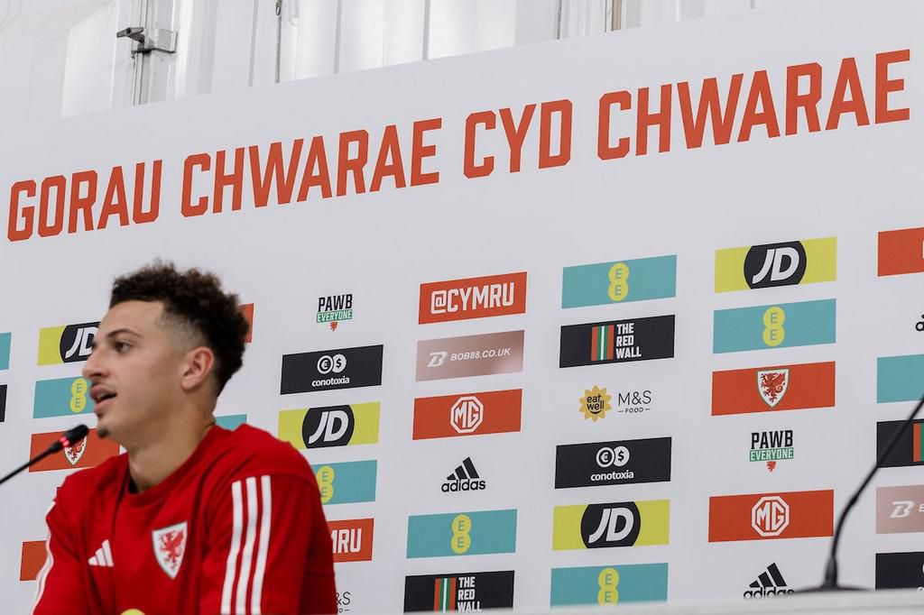 Ethan Ampadu during media duties for Wales ahead of their first group game against USA