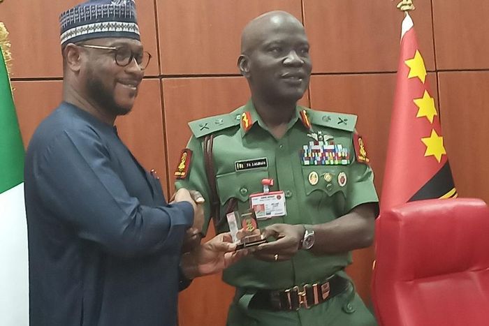 Zamfara State governor, Dauda Lawal and the Chief of Army Staff, Taoreed Lagbaja. [NAN]