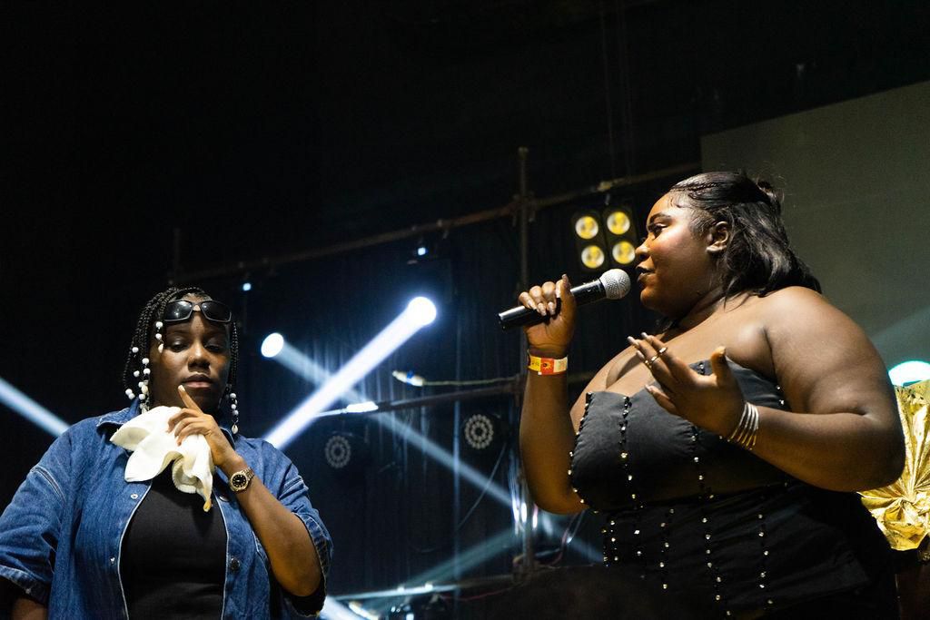 Teni and Afolasade Samagbeyi of Ayoba at the event