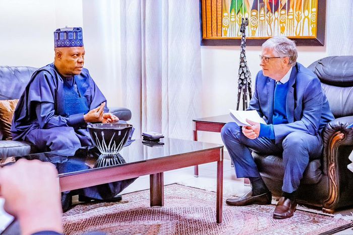 Vice President Kashim Shettima meets with Bill Gates, Co-founder of the Bill and Melinda Gates Foundation. [Presidency]