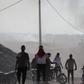 Fires break out at the Nahal Oz military site after Hamas entered it.Getty Images