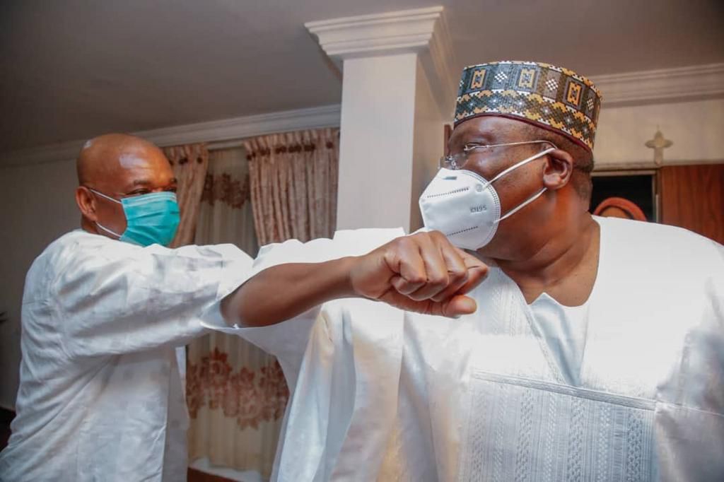 President of the Senate, Ahmaad Lawan and Senator Orji Uzor Kalu. [Twitter/@SPNigeria]