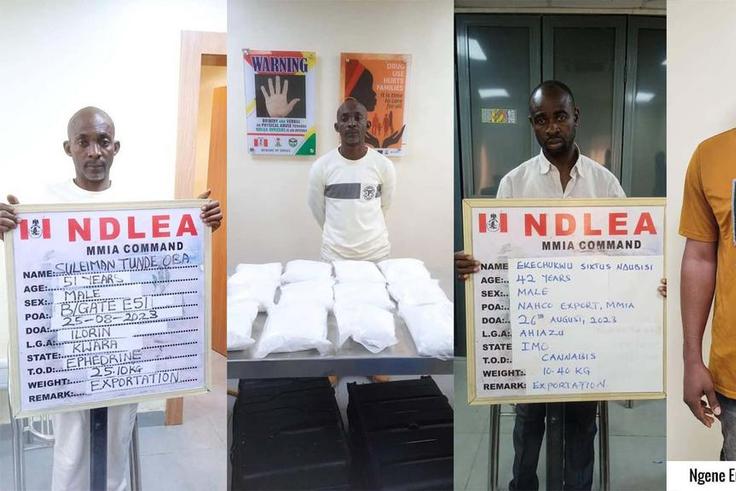 NDLEA intercepts skunk, laughing gas consignments at Lagos airport. [NDLEA:Facebook]