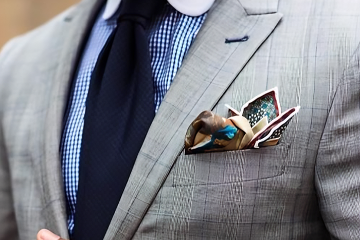 An elegant pocket square