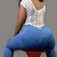 A woman with a big butt