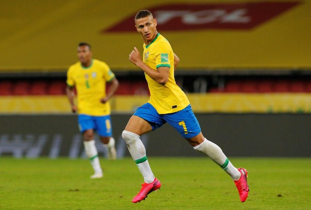 Brazil's Richarlison has scored 19 goals in 39 caps.