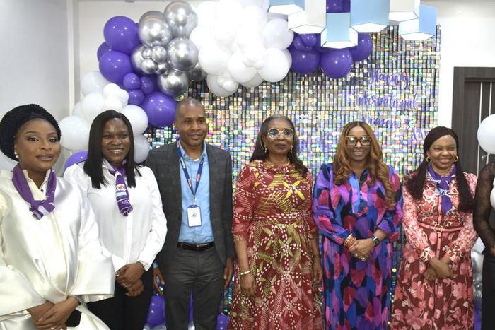 L-R: Head, Public Affairs & Communications, CHI Limited, Zainab Obagun; Human Resources Director, CHI Limited, Temitope Adedayo-Ojo; Sales Director, CHI Limited, Bola Arotiowa; Keynote Speaker and  CEO, The Chair Centre Group, Ibukun Awosika; CEO, Aspi...