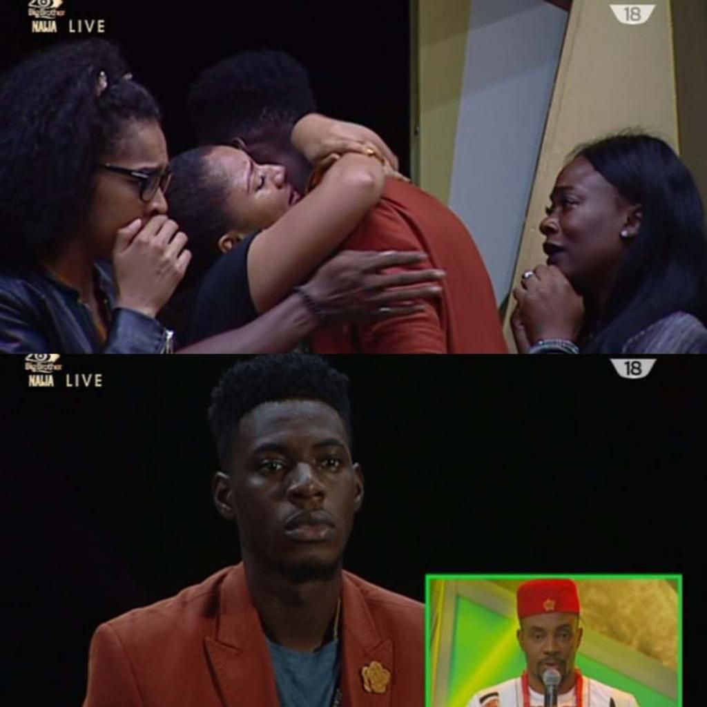 Soma leaving the Big Brother Naija house