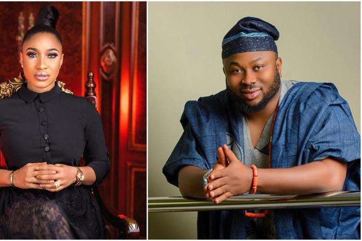 Tonto Dikeh and Churchill Olakunle are at it again as they drag each other on Instagram  [Instagram/TontoDikeh] [Instagram/OlakunleChurchill]