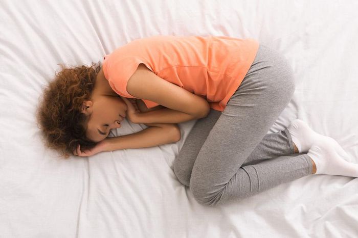 The fetal position eases cramps [SleepFundation]