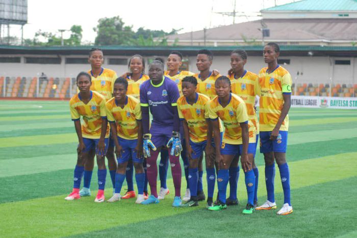 Bayelsa Queens line up against Rivers United