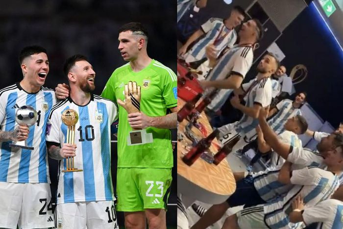Argentina celebrates the World Cup victory with a 1-minute silence to mock Mbappe.