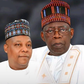 APC Presidential candidate Asiwaju Bola Tinubu and his running mate, Kashim Shettima. [Twitter:Sharksawn]