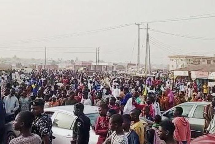 Nigerians in Minna protested against the high cost of living on Monday, January 5, 2024, [Channels TV]