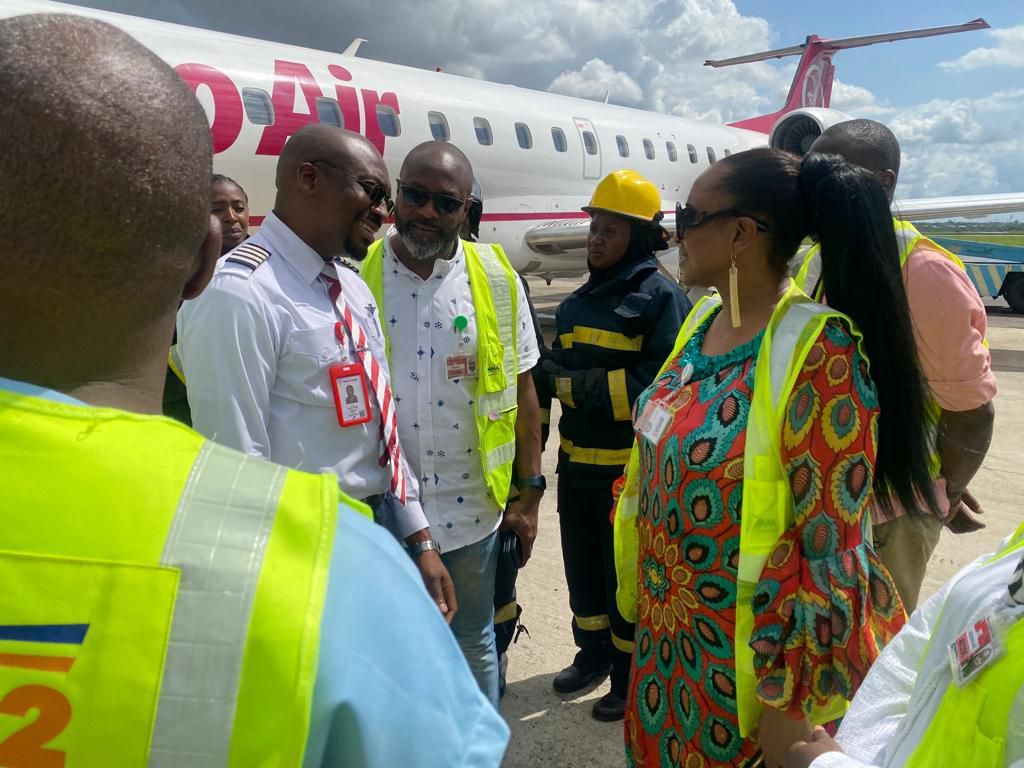 Rano Air makes inaugural landing at the Murtala Muhammed Airport Terminal two on Sunday, May 7, 2023. [Pulse]