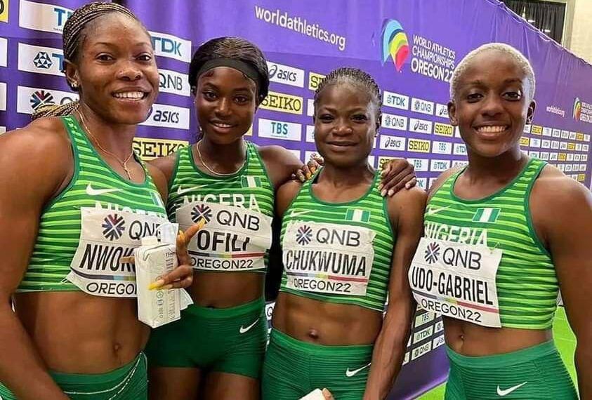 The quartet of Joy Udo-Gabriel, Favour Ofili, Rosemary Chukwuma & Grace Nwokocha ran an AR of 42.22s to finish 4th in the final