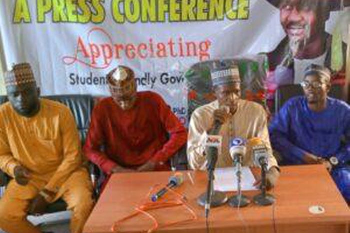 Leaders of Sokoto Students Students Association of Usmanu Danfodiyo University, addressing Press Conference.