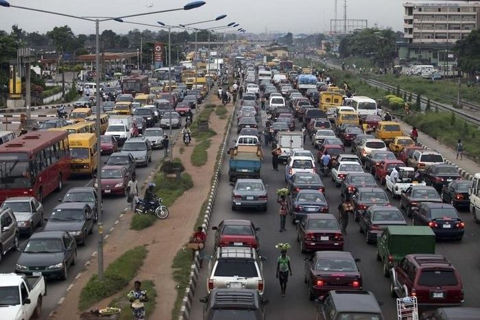 Heavy traffic is seen on the Lagos-Abeokuta expressway in Nigeria's commercial capital Lagos in a file photo. REUTERS/Akintunde Akinleye