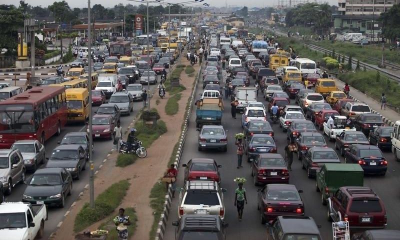 Heavy traffic is seen on the Lagos-Abeokuta expressway in Nigeria's commercial capital Lagos in a file photo. REUTERS/Akintunde Akinleye