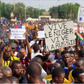 Nigeriens celebrating the military overthrow of President Bazoum. [Aljazeera]