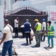 Building being sealed in Banana Island by officials of the Lagos State Building Control Agency (LASBCA) on Friday in Lagos. [NAN]