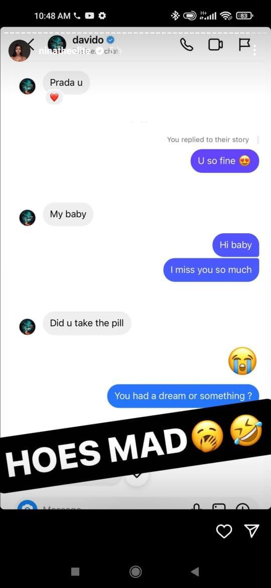 Anita browns alleged conversation with Davido.