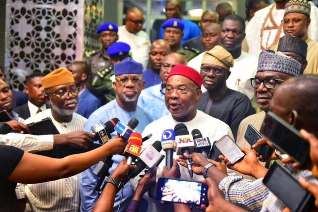 APC Governors led by Governor Hope Uzodinma of Imo State promise to ensure judicious use of fuel subsidy windfall. [TheNation]