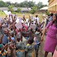 Pupils of one of the schools that benefited from the NGO's distribution of free educational materials in Ikorodu. [Nature's Treasure]