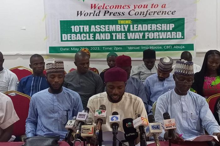 Members of the Northern Youth Forum for Good Governance want G7-members to uphold Tajudeen Abbas' nomination as Speaker of the 10th National Assembly. [NYDGG]