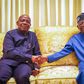 President Bola Tinubu receives in audience the Abia State Governor, Alex Otti, at his Lagos residence. [Presidency]