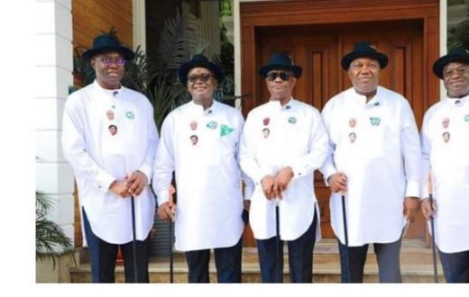 Governors Seyi Makinde (Oyo), Samuel Ortom (Benue), Nyesom Wike (Rivers), Ifeanyi Ugwuanyi (Enugu) and Okezie Ikpeazu (Abia).
