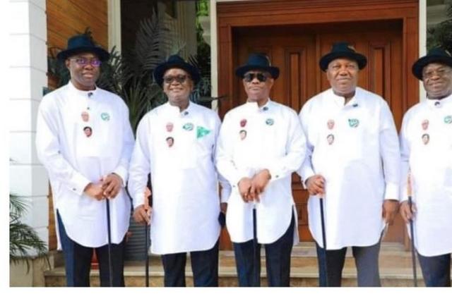 Governors Seyi Makinde (Oyo), Samuel Ortom (Benue), Nyesom Wike (Rivers), Ifeanyi Ugwuanyi (Enugu) and Okezie Ikpeazu (Abia).