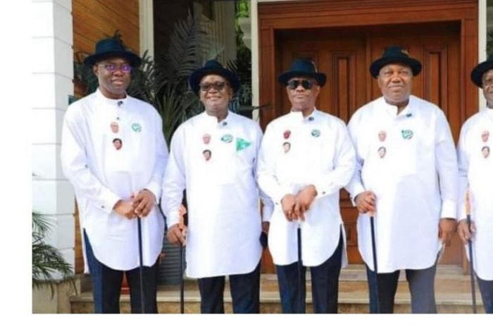 Governors Seyi Makinde (Oyo), Samuel Ortom (Benue), Nyesom Wike (Rivers), Ifeanyi Ugwuanyi (Enugu) and Okezie Ikpeazu (Abia).