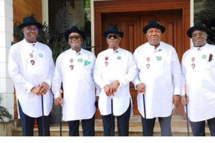 Governors Seyi Makinde (Oyo), Samuel Ortom (Benue), Nyesom Wike (Rivers), Ifeanyi Ugwuanyi (Enugu) and Okezie Ikpeazu (Abia).