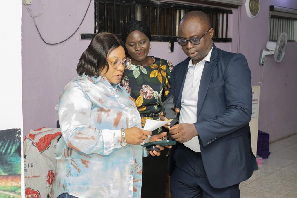 L-R: Administrator, Little Saints Orphanages, Victoria Umekwe;  Supply Chain Analyst, TGI Distri Ltd, Sandra Anyawu-Duru; Category Marketing Manager, TGI Distri Ltd, Tony Ogbonna; Head, Human Resources, TGI Distri Ltd, Azeezat Sobowale, and Administrat...