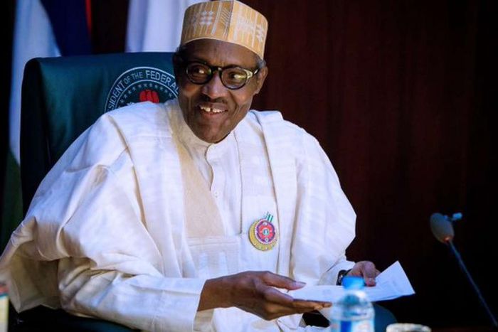 President Muhammadu Buhari at the State House (Bayo Omoboriowo)