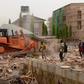 Some of the illegal buildings being demolished by officials of FCTA on Thursday. [NAN]