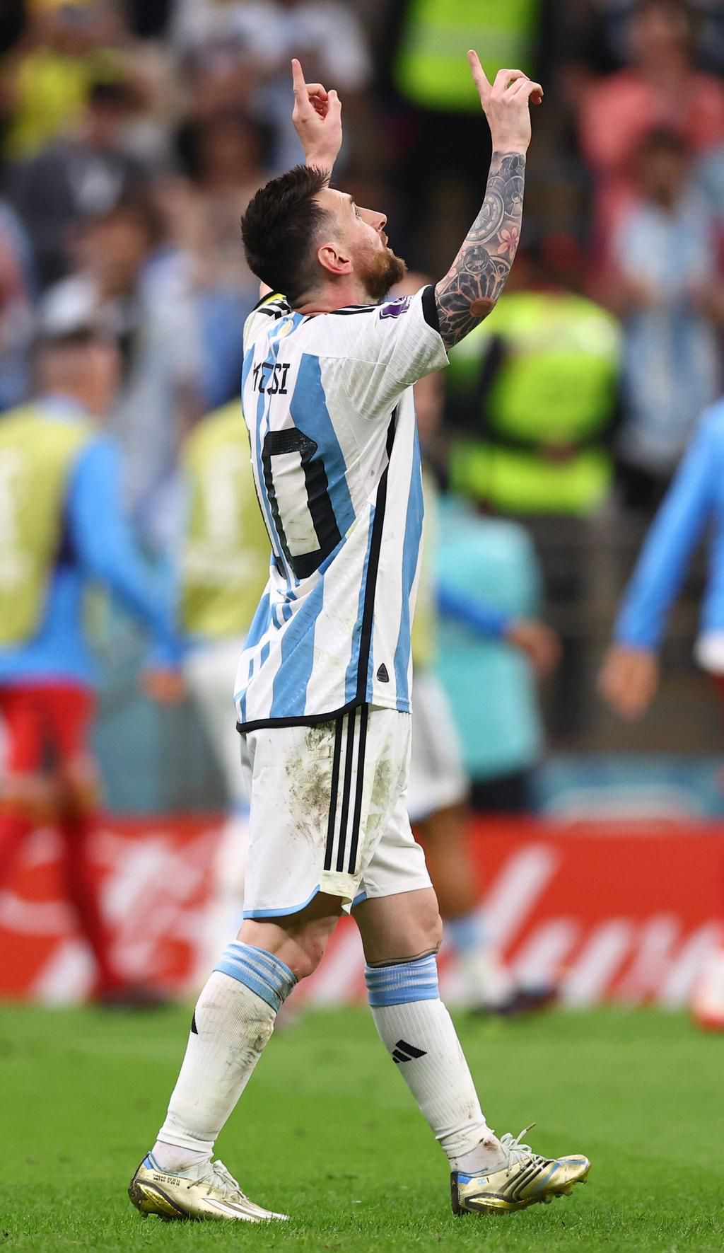 Lionel Messi is now Argentina's second highest goalscorer at the World Cup (Sport image)