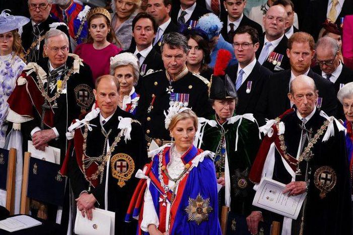 Prince Harry, the Duke of Sussex was part of the congregation as his father King Charles III was crowned at Westminster Abbey.