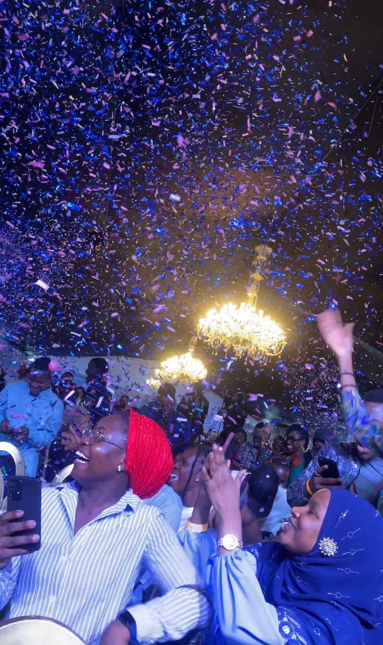 Attendees were excited at the confetti shower