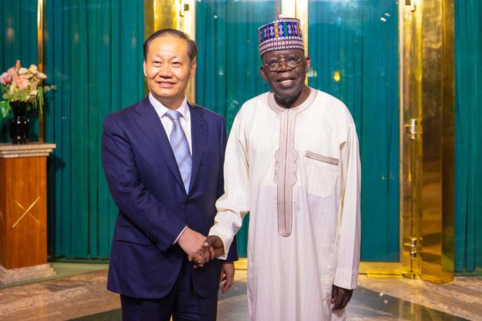 President Bola Tinubu meets Chinese special envoy, Peng Qinghua in Aso Rock. [Presidency]