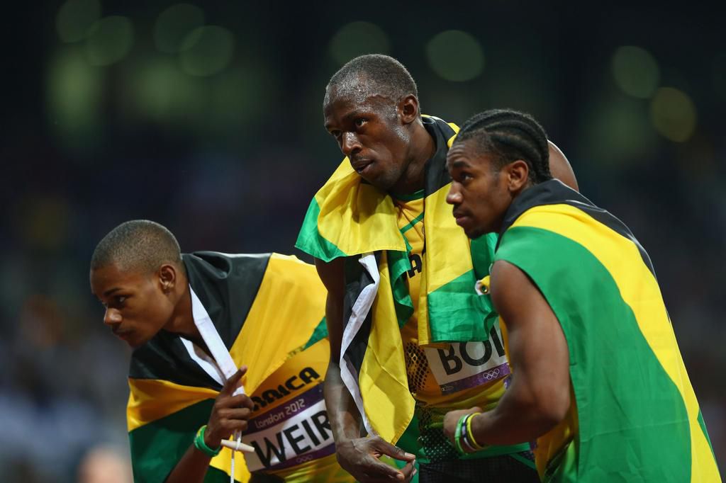 Warren Weir, Usain Bolt and Yohan Blake made a Jamaica 200m clean sweep in London