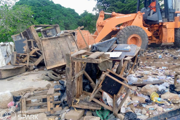 Scene of the demolished illegal market in Asokoro, Abuja