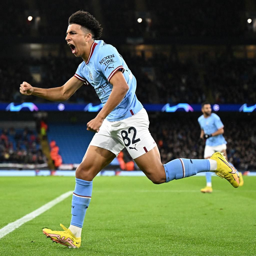 Rico Lewis is now the youngest-ever scorer in Champions League history.