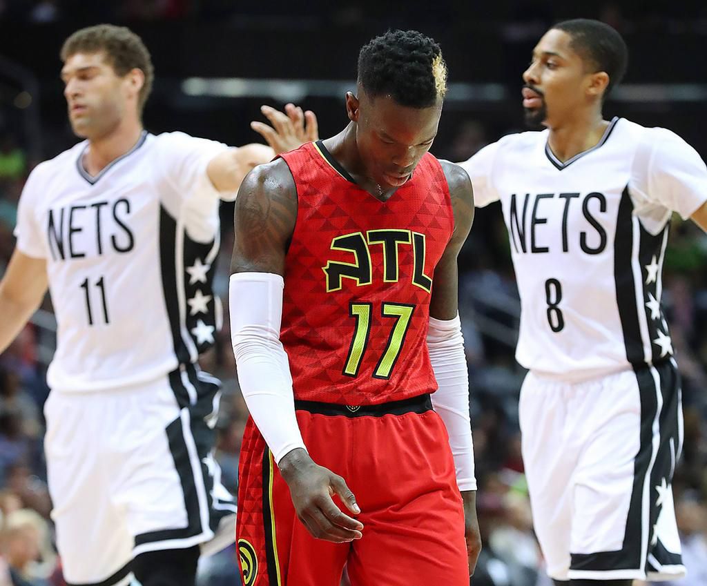 Atlanta Hawks vs Brooklyn Nets NBA game.