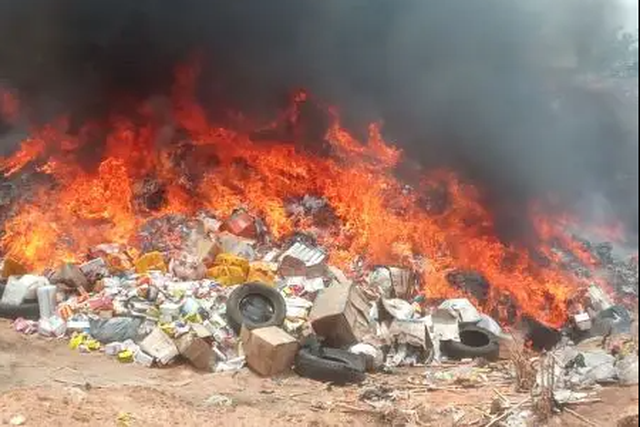 NAFDAC Destroys expired goods [The Sun Nigeria]