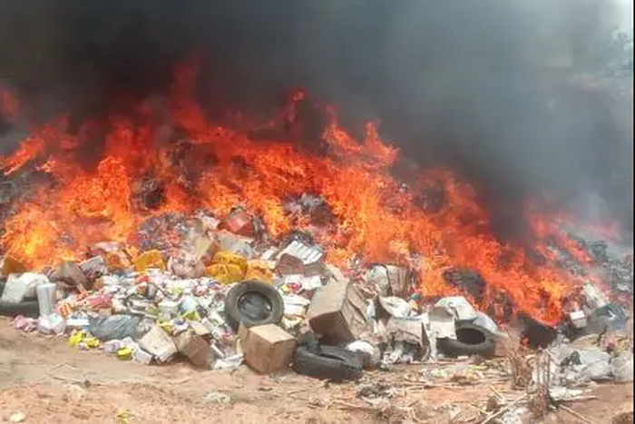 NAFDAC Destroys expired goods [The Sun Nigeria]