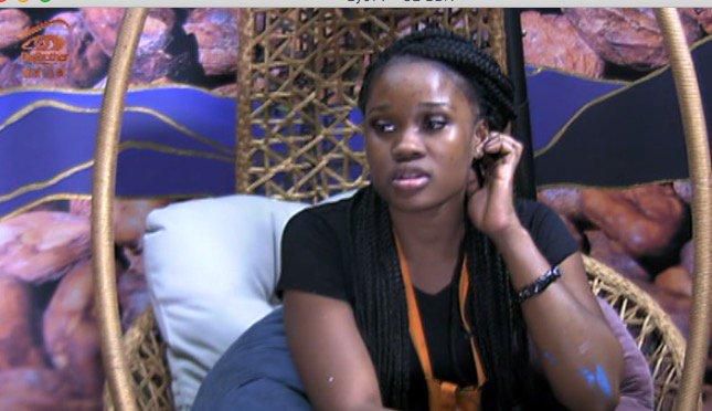 Cee-C during her diary session on Big Brother Naija