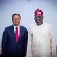 Chinese Ambassador to Nigeria, Cui Jianchun and President Bola Tinubu (Credit: Ripples Nigeria)